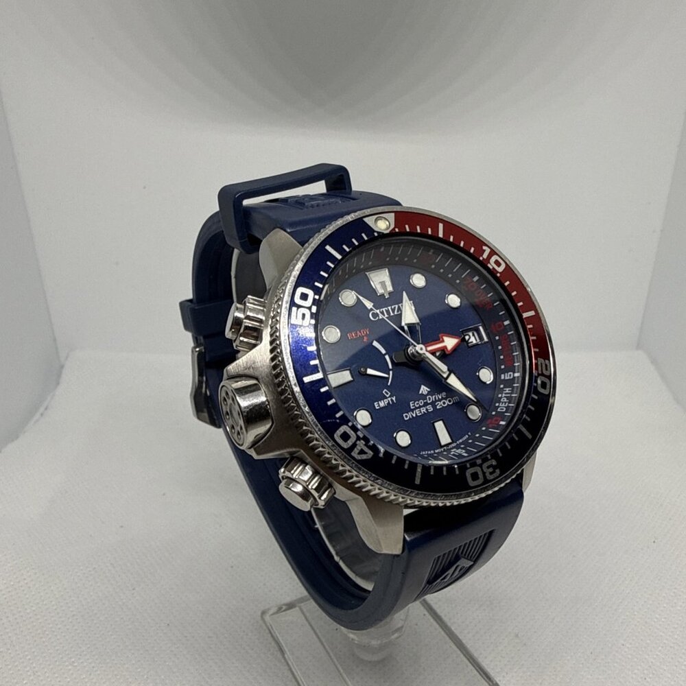 Citizen Eco-Drive Promaster Marine Men's Watch Blue Dial Pepsi Bezel Diver - Picture 7 of 11